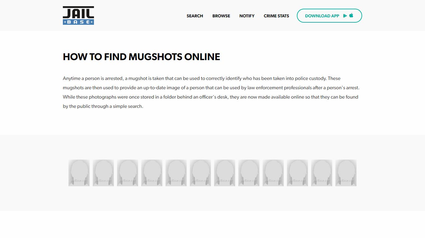 Mugshots | JailBase